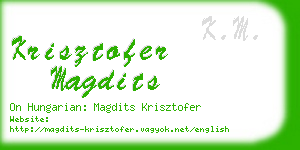 krisztofer magdits business card